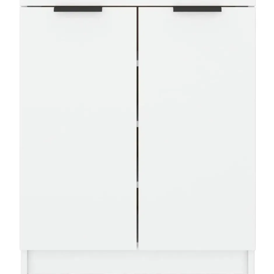 vidaXL - Schoenenkast met 2 deuren - Wit - Bewerkt hout - 59x35x70 cm