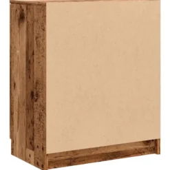 vidaXL - Schoenenkast met 2 deuren - Oud hout - Bewerkt hout - 59x35x70 cm