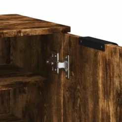 vidaXL - Schoenenkast met 2 deuren - Gerookt eiken - Hout - 59x35x100 cm