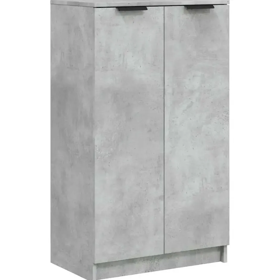 vidaXL - Schoenenkast met 2 deuren - Betongrijs - Bewerkt hout - 59x35x100.5 cm