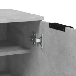 vidaXL - Schoenenkast met 2 deuren - Betongrijs - Bewerkt hout - 59x35x100.5 cm