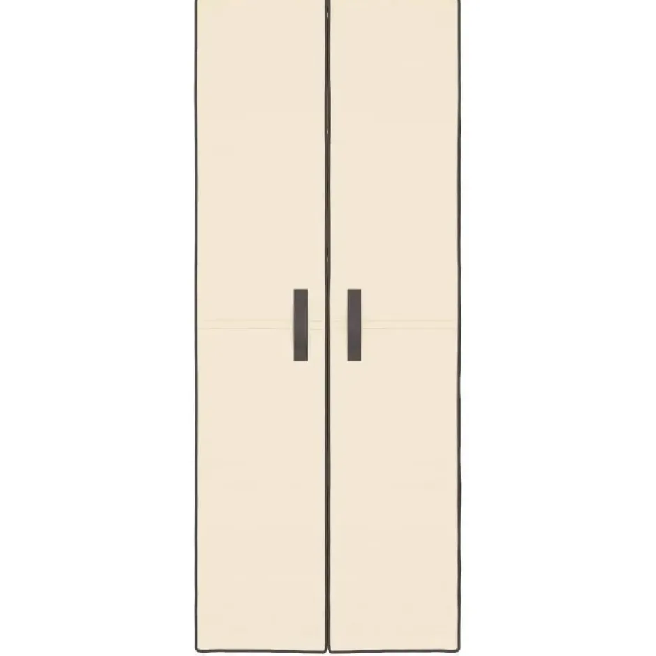vidaXL - Schoenenkast met stoffen deuren - 18 paar - Crème - 60x30x166 cm