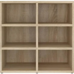 vidaXL - Schoenenkast met 6 vakken - Sonoma eiken - Bewerkt hout - 52.5x30x50 cm