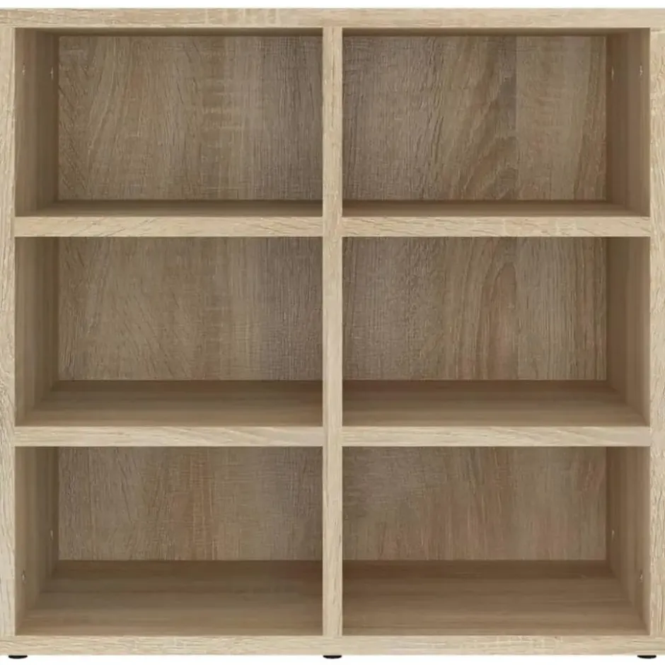 vidaXL - Schoenenkast met 6 vakken - Sonoma eiken - Bewerkt hout - 52.5x30x50 cm