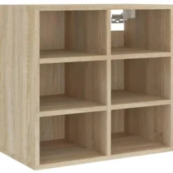 vidaXL - Schoenenkast met 6 vakken - Sonoma eiken - Bewerkt hout - 52.5x30x50 cm