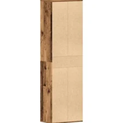 vidaXL - Schoenenkast - Oud hout - Bewerkt hout - 22 paar - 54x34x183 cm