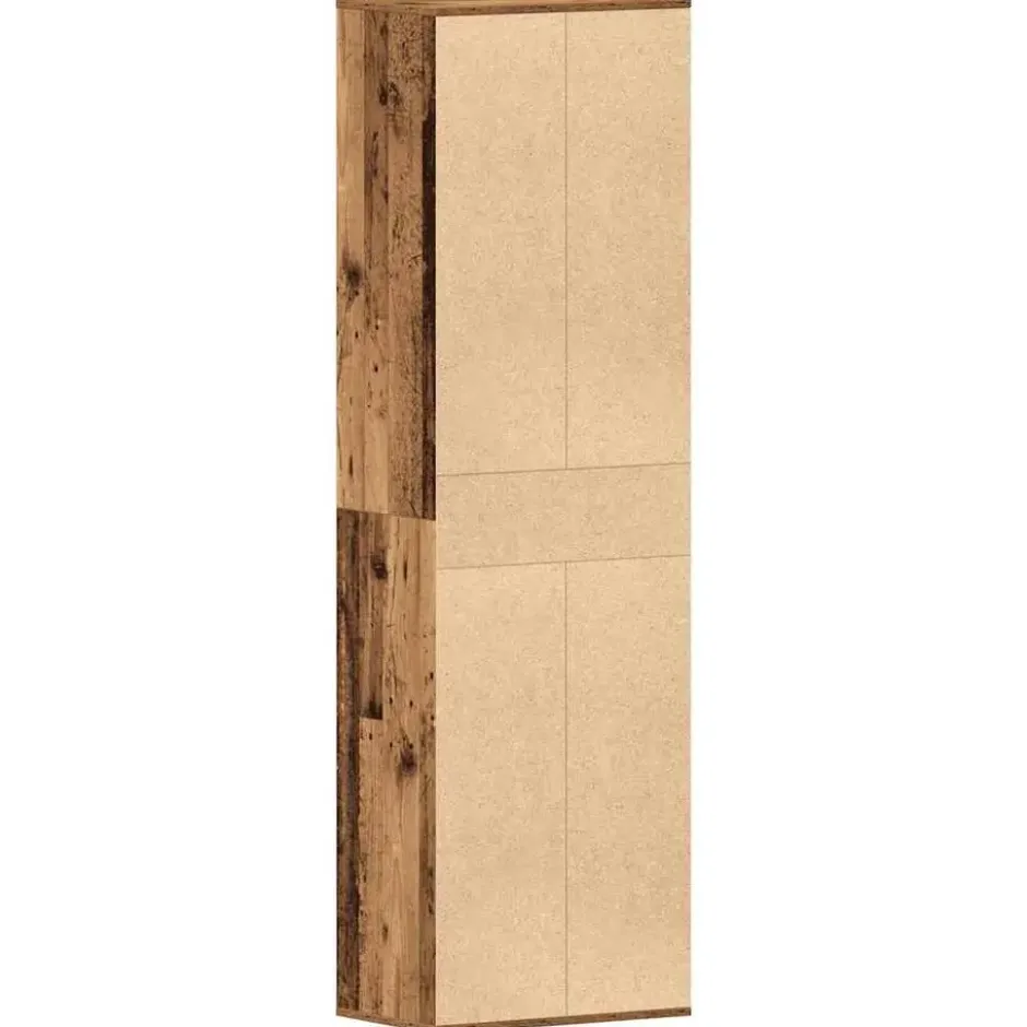 vidaXL - Schoenenkast - Oud hout - Bewerkt hout - 22 paar - 54x34x183 cm