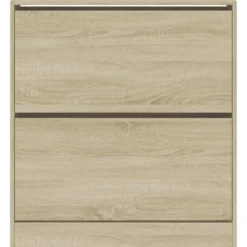 vidaXL - Schoenenkast 6 paar met 2 kleppen - Sonoma eiken - Hout - 80x21x87.5 cm