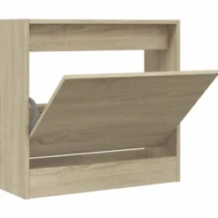 vidaXL - Schoenenkast 2 paar met 1 klep - Sonoma eiken - Hout - 60x21x57 cm