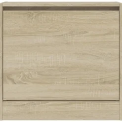 vidaXL - Schoenenkast 2 paar met 1 klep - Sonoma eiken - Hout - 60x21x57 cm