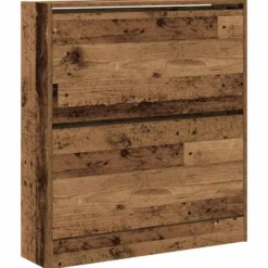vidaXL - Schoenenkast voor entree 4 paar - Gerookt eiken - 80x21x87,5 cm