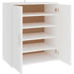 vidaXL - Schoenenkast - Wit - Bewerkt hout - 60 x 35 x 70 cm