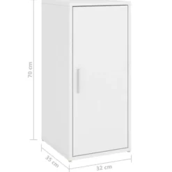 vidaXL - Schoenenkast - Wit - Bewerkt hout - 31.5 x 35 x 70 cm