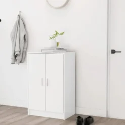 vidaXL - Schoenenkast - Wit - Bewerkt hout - 60 x 35 x 92 cm