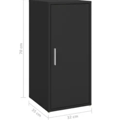 vidaXL - Schoenenkast - Zwart - Bewerkt hout - 31.5 x 35 x 70 cm