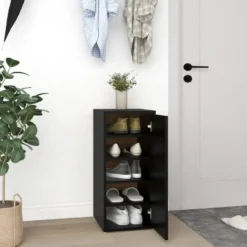 vidaXL - Schoenenkast - Zwart - Bewerkt hout - 31.5 x 35 x 70 cm