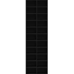 vidaXL - Schoenenkast - Zwart eiken - Bewerkt hout - 22 paar - 54x34x183 cm