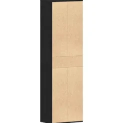 vidaXL - Schoenenkast - Zwart eiken - Bewerkt hout - 22 paar - 54x34x183 cm