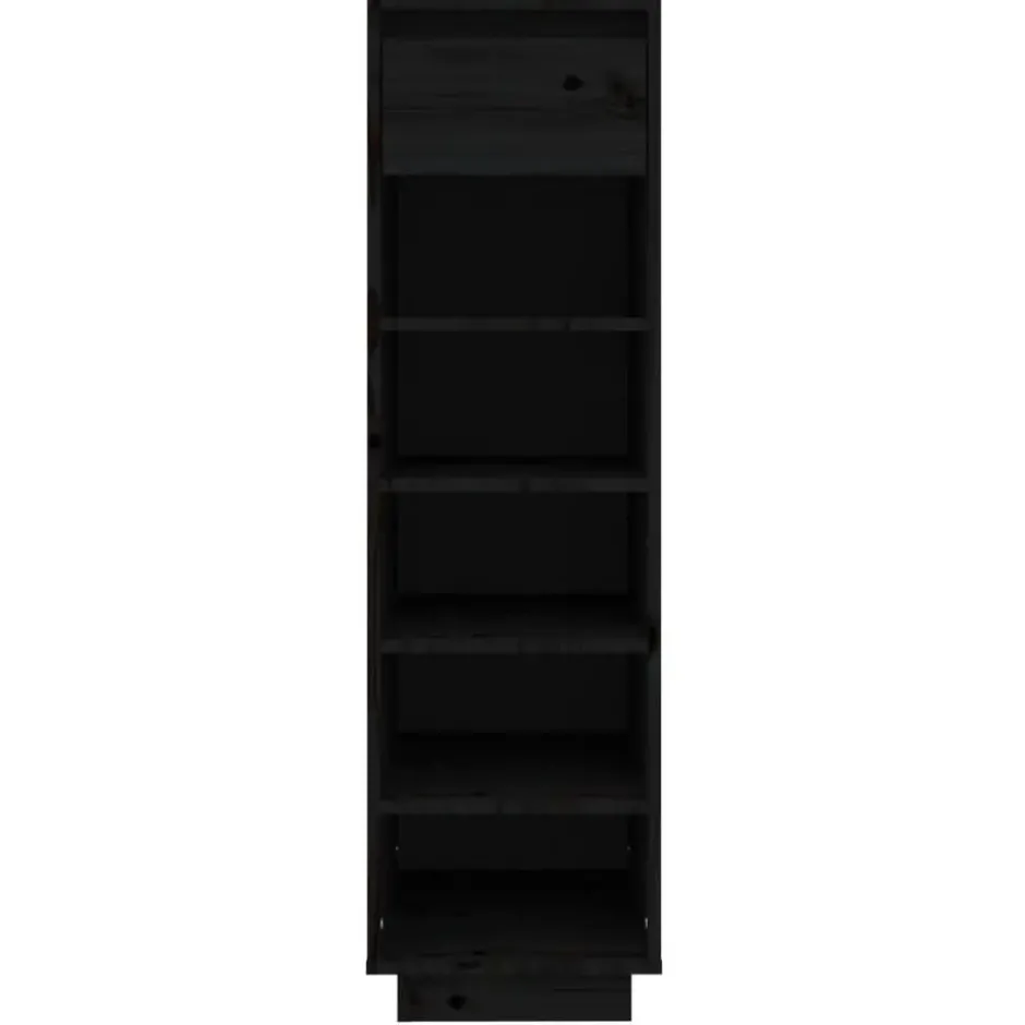 vidaXL - Schoenenkast - Zwart - Grenenhout