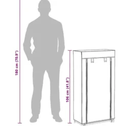 vidaXL - Schoenenkast - Zwart - Stof