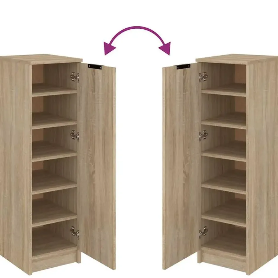 vidaXL - Schoenenrek - Bruin - Bewerkt hout