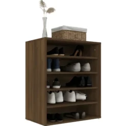 vidaXL - Schoenenrek - Bruin - Bewerkt hout - 60 x 35 x 70 cm