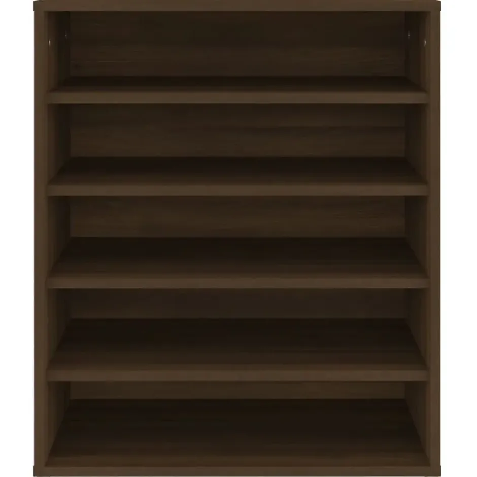 vidaXL - Schoenenrek - Bruin - Bewerkt hout - 60 x 35 x 70 cm