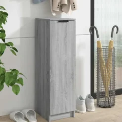 vidaXL - Schoenenrek - Grijs - Bewerkt hout