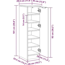 vidaXL - Schoenenrek - Wit - Bewerkt hout