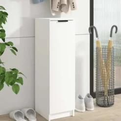 vidaXL - Schoenenrek - Wit - Bewerkt hout