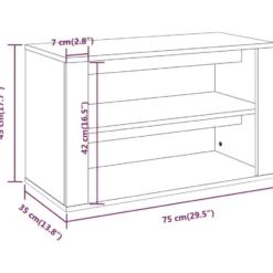 vidaXL - Schoenenrek - Zwart - Bewerkt hout