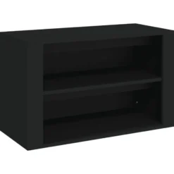 vidaXL - Schoenenrek - Zwart - Bewerkt hout
