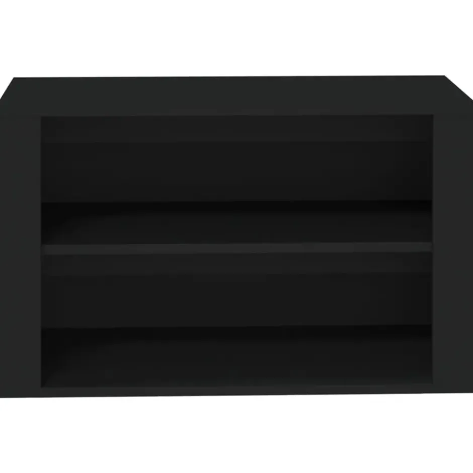 vidaXL - Schoenenrek - Zwart - Bewerkt hout