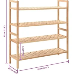 vidaXL - Schoenrek - Beige - Hout