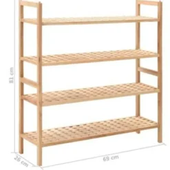 vidaXL - Schoenrek - Beige - Hout