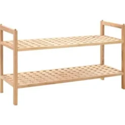vidaXL - Schoenrek - Beige - Hout