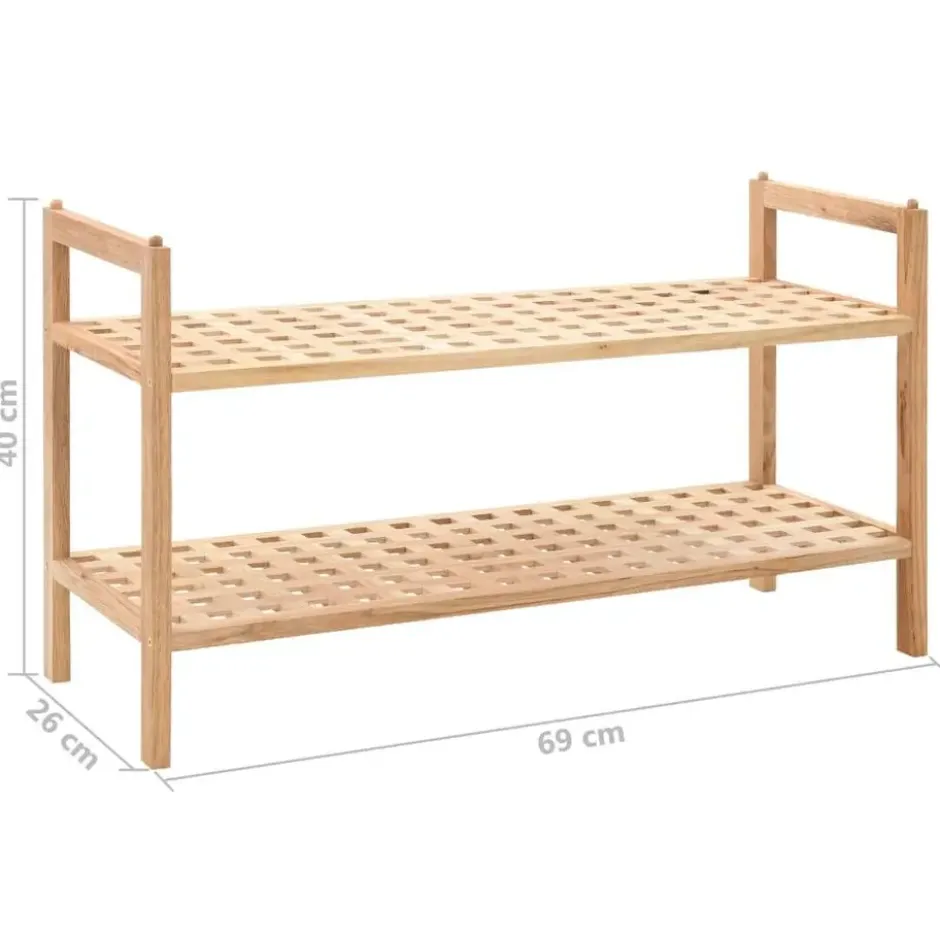 vidaXL - Schoenrek - Beige - Hout