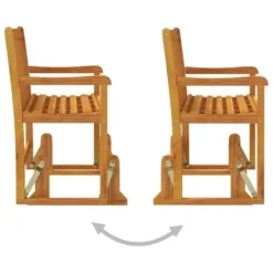 vidaXL - Schommelbank - Bruin - Acaciahout -110 cm