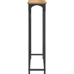 vidaXL - Sidetable - Artisanaal eiken - Gelaagd hout en metaal - 75x19.5x75 cm