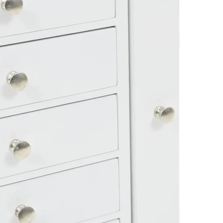 vidaXL - Sieradenkast - Wit - MDF