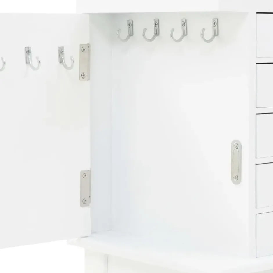 vidaXL - Sieradenkast - Wit - MDF