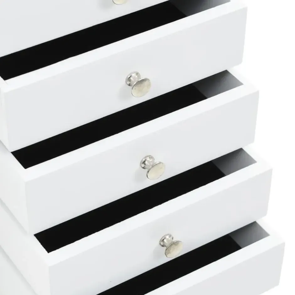 vidaXL - Sieradenkast - Wit - MDF