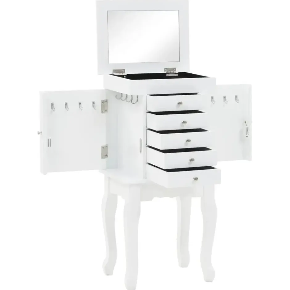 vidaXL - Sieradenkast - Wit - MDF
