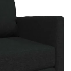 vidaXL Slaapbank inklapbaar met kussen - Zwart stof - 74x77x81 cm
