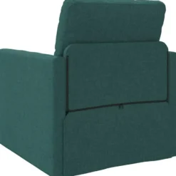 vidaXL Slaapbank inklapbaar met kussen - Donkergroen stof - 74x77x81 cm