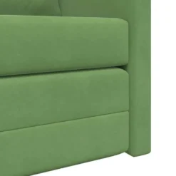 vidaXL Slaapbank 2-zits inklapbaar met kussens - Lichtgroen fluweel - 204 cm