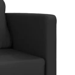 vidaXL Slaapbank 2-zits inklapbaar met kussens - Zwart kunstleer - 112 cm