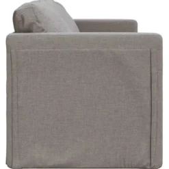 vidaXL Slaapbank 2-zits inklapbaar met kussens - Taupe stof - 112 cm