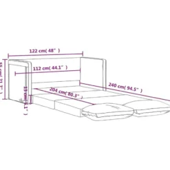 vidaXL Slaapbank 2-zits inklapbaar met kussens - Donkergroen fluweel - 122 cm