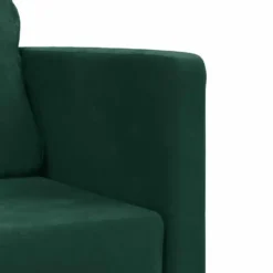 vidaXL Slaapbank 2-zits inklapbaar met kussens - Donkergroen fluweel - 122 cm